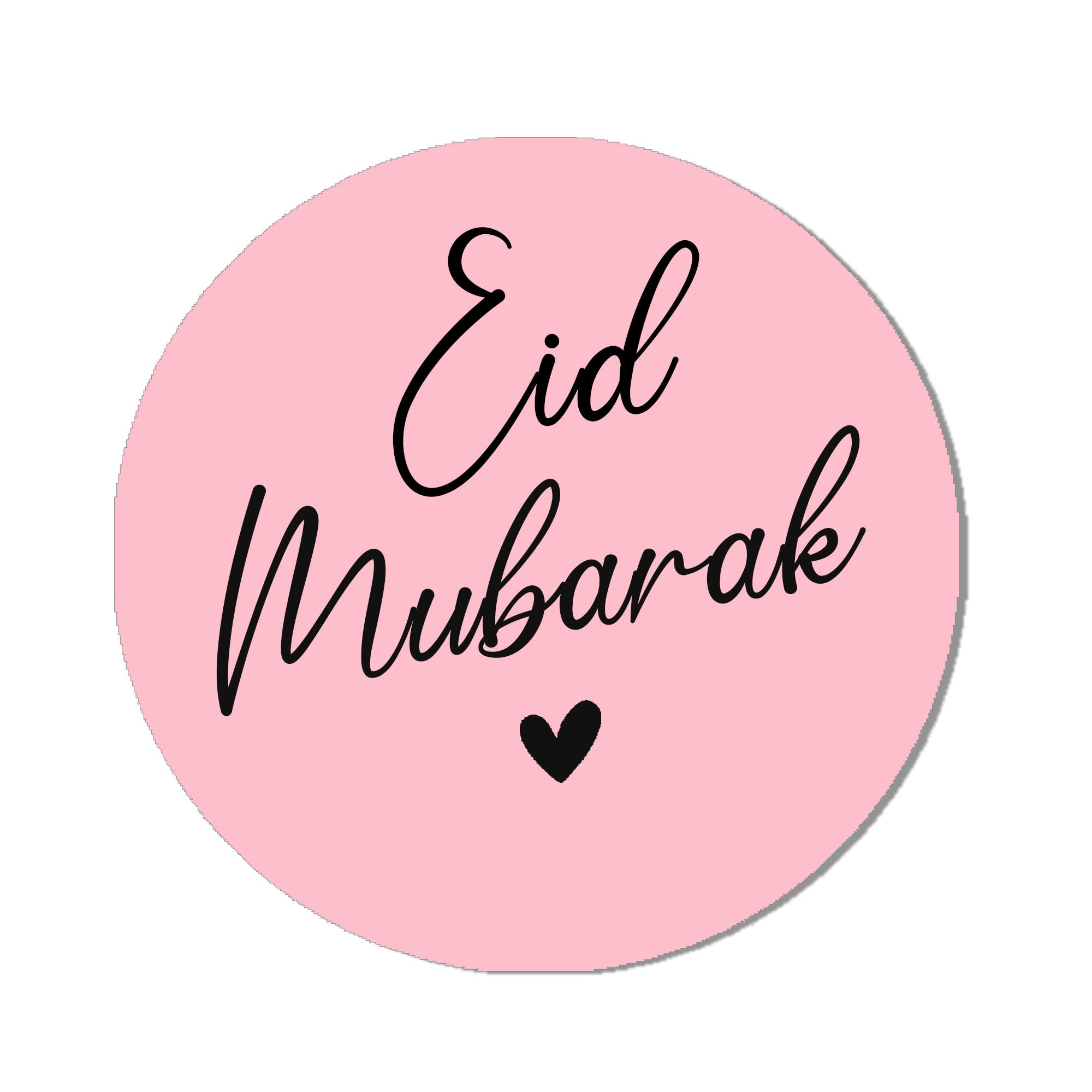 Treasured Forever Light Pink Eid Mubarak - Eid Muslim Celebration Sticker 24 Sticker (45Mm)