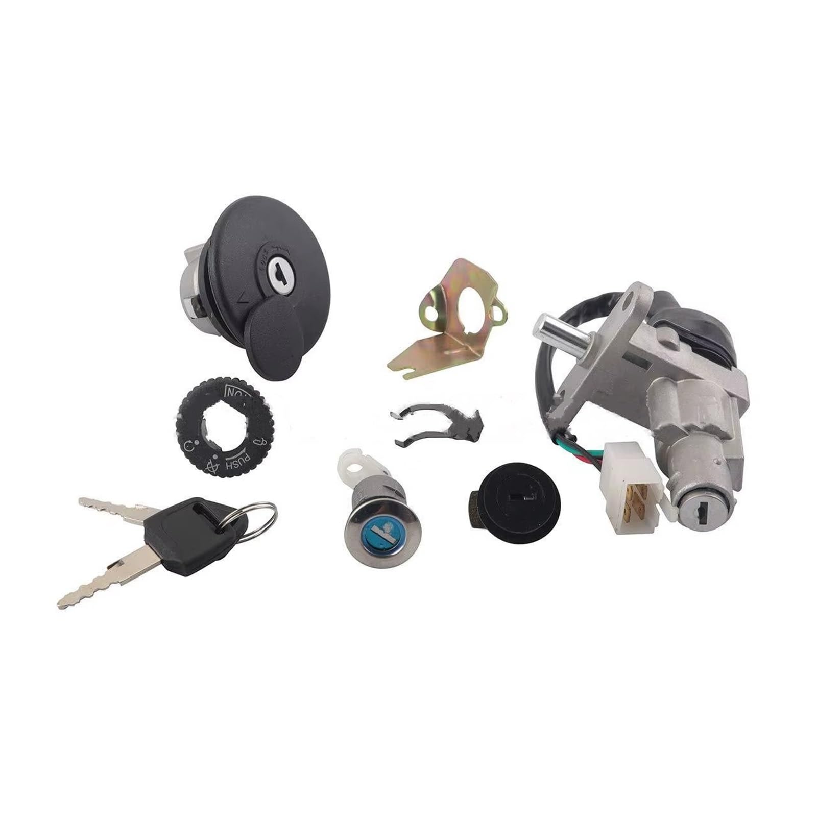 Blocchetto Accensione Moto Per GY6 50cc 125cc Per Scooter B08 B09 Moto Ciclomotore Quad ATV Kart Interruttore Accensione Blocco Set Chiavi