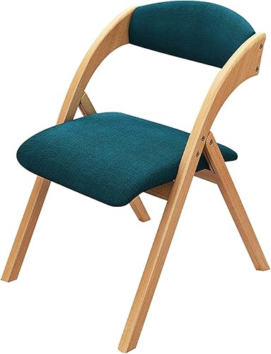 QQXX Silla plegable de madera con respaldo, cómoda silla de comedor sillas plegables con asientos acolchados, silla plegable de madera portátil para