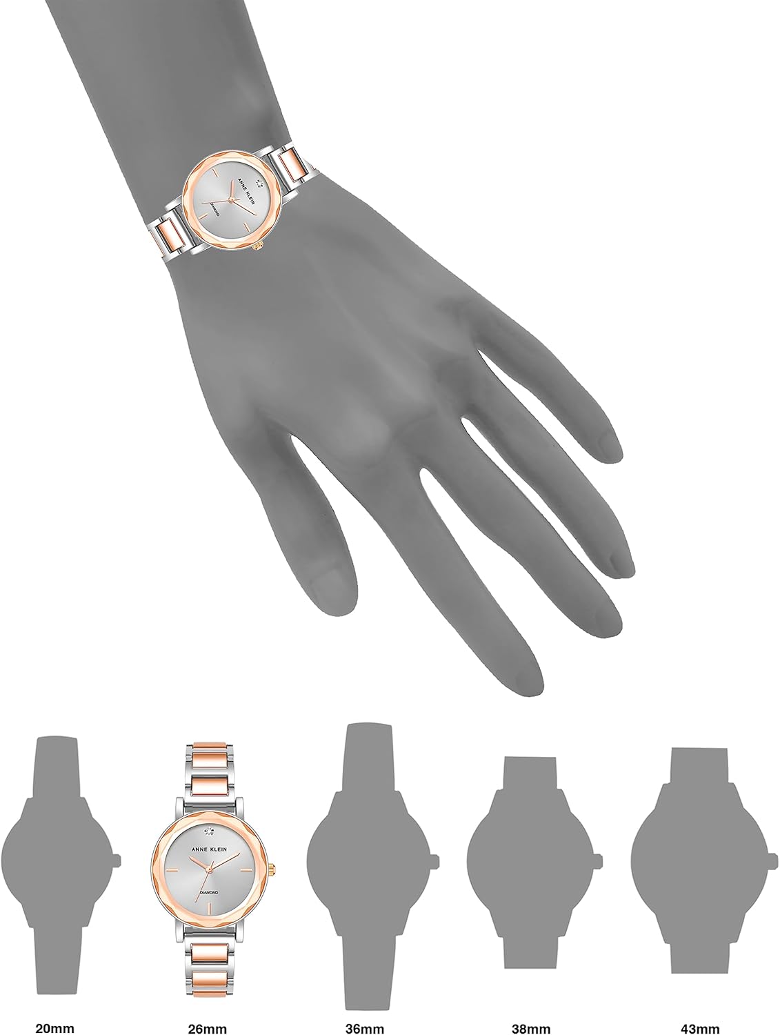 Anne Klein Women's Genuine Diamond Dial Bracelet Watch - Image 4