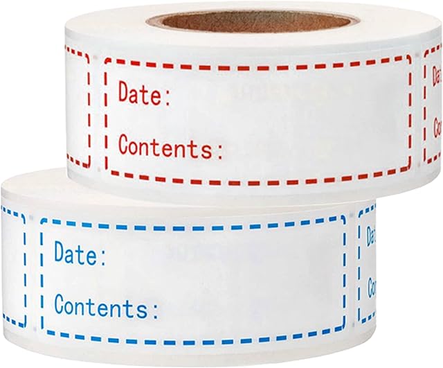 1000 Removable Food Date Labels Stickers , Food Freezer Reminder Food Storage Labels Prep Canning Stickers for Jars, Pantry Bags and Meal Containers ect, Single Labels Size 2.95 x 0.98 Inch