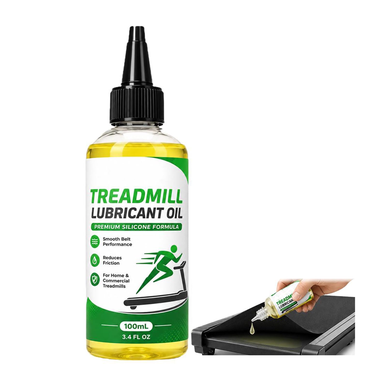 Treadmill Lubricant,Silicone Oil for Treadmill Belt Maintenance,Universal High Temp Resistant TreadmillOil and Walking Pad Lubricant with Applicator Tubes,Quiet TreadmillLube for Fitness Equipment