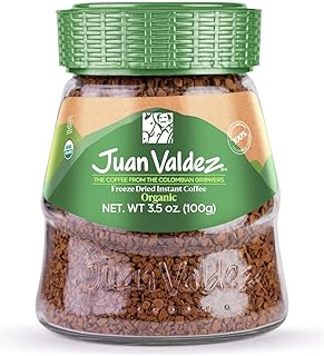 Juan Valdez Organic Freeze Dried Coffee, Classic Flavor 3.5 OZ - 100% Colombian Coffee USDA Organic Certified