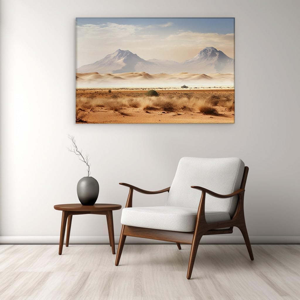 Canvas for Living room. Dunes of Serenity: Nature's Harmony in Sand and Sky, 27 x 18 inch Canvas Wall Art - Contemporary Masterpieces - Modern Home Decor