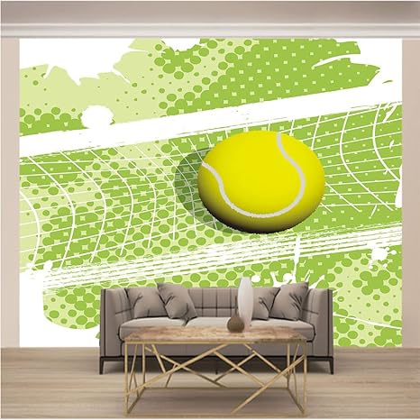 Amazon Wsszlh 剥がせる壁紙 テニス 壁紙 おしゃれ はがせる 壁紙 シート 壁紙シール はがせる おしゃれ 壁紙 防水防油 剥がせる 賃貸 マットタイプ 耐熱 浴室 キッチン トイレ 家具 テーブル リフォーム 400x280 Cm Diy 工具 ガーデン