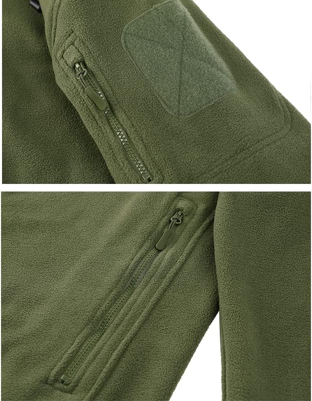 Alloaone Men's Military Tactical Work Coat Full Zip Windproof Outerwear Army Combat Hunting Jacket
