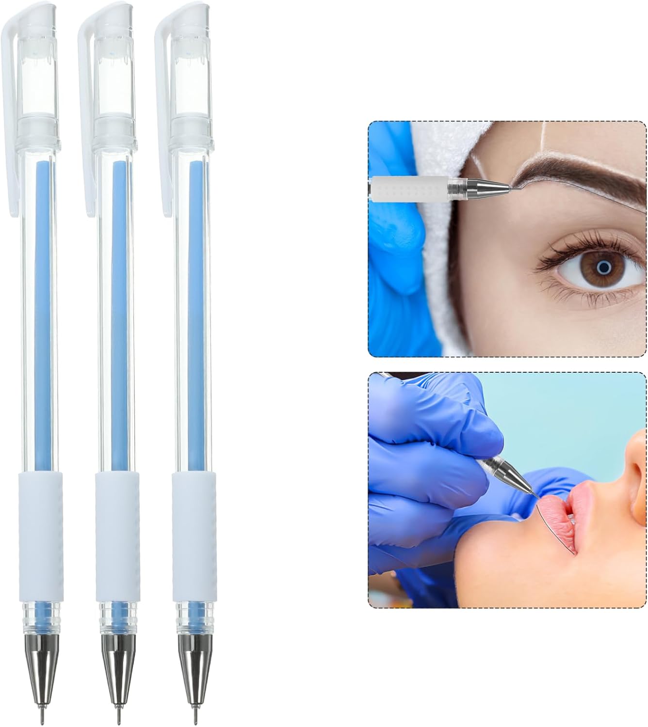 Professional Tattooing Tools 3pcs Position Pens Waterproof Brow Permanent Mapping Pen Microblading Kit