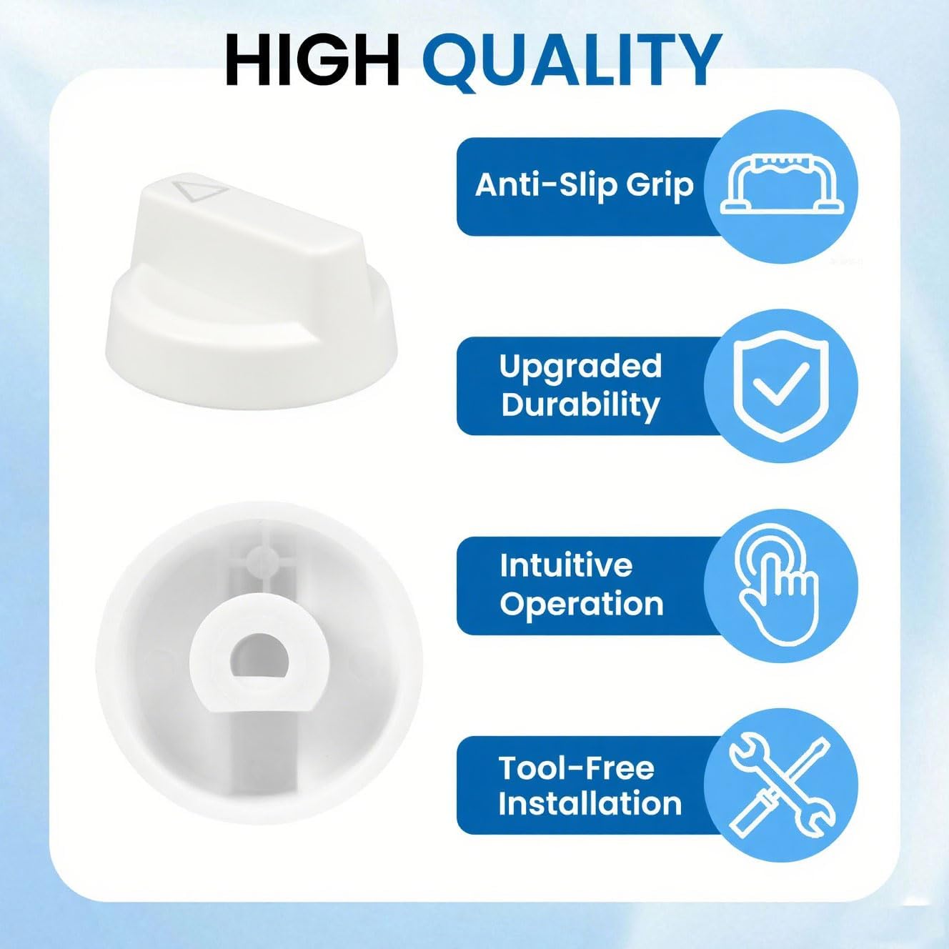 NBPLUS Replacement Knob for Luxe Bidet Neo 120 & Neo 185, Durable Bidet Toilet Parts with Symbols, Easy Install White