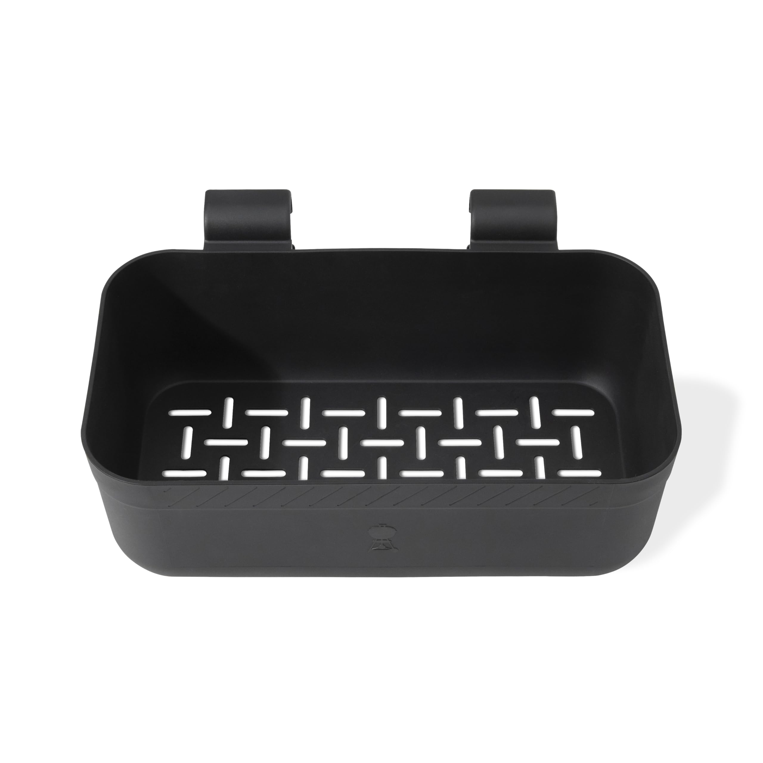Weber Works Portacondimenti / accessorio a pressione per guide laterali su tavolini Weber Works, fori di drenaggio, lavabile in lavastoviglie, 11,5 x 30,5 x 20,5 cm