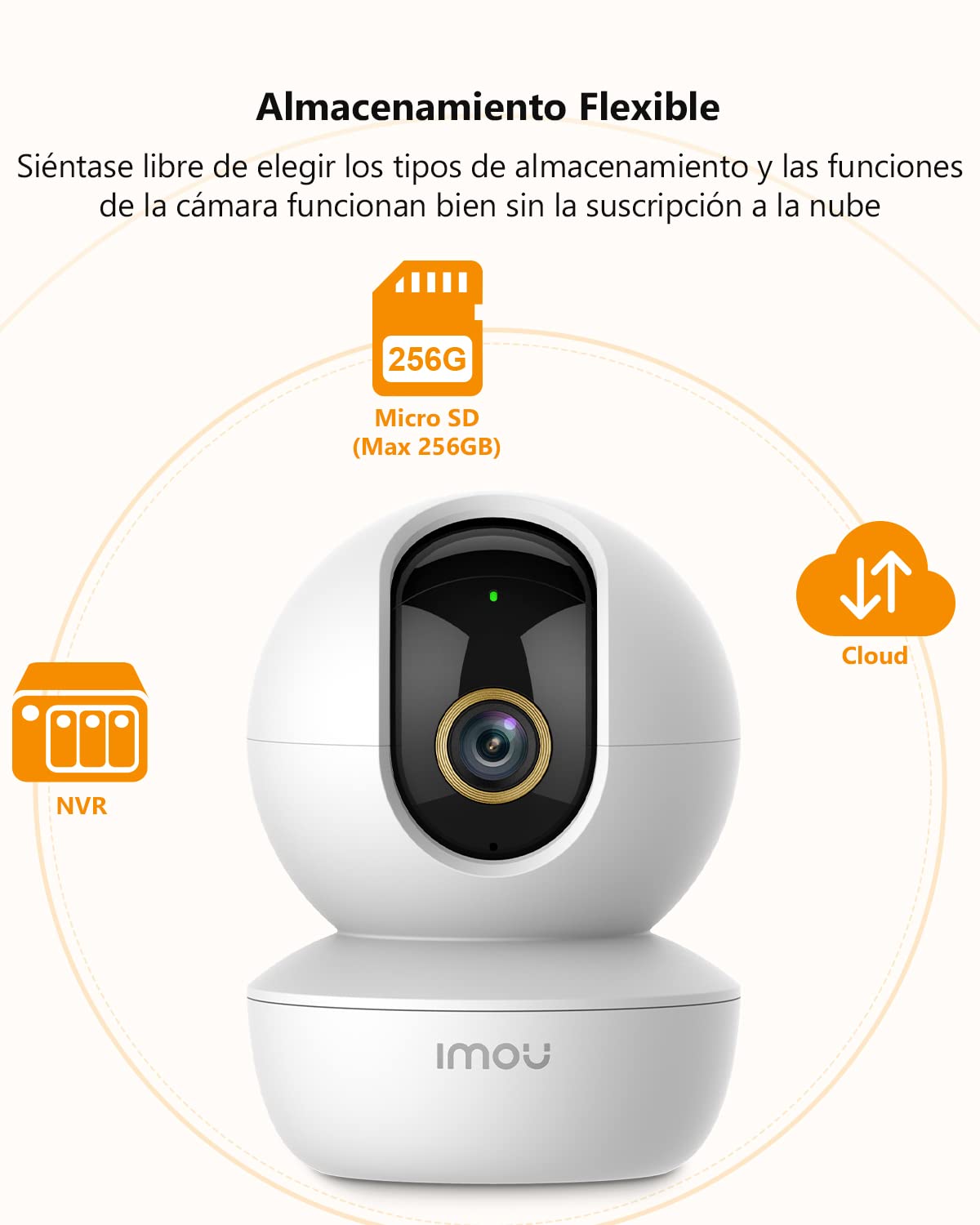 Imou 4MP Cámara Vigilancia WiFi Interior 360° con AI Detección Humano, 2.5K Cámara IP WiFi con Visión Nocturna, Audio Bidireccional,Sirena,Control Remoto, Modo de Privacidad,Compatible con Alexa