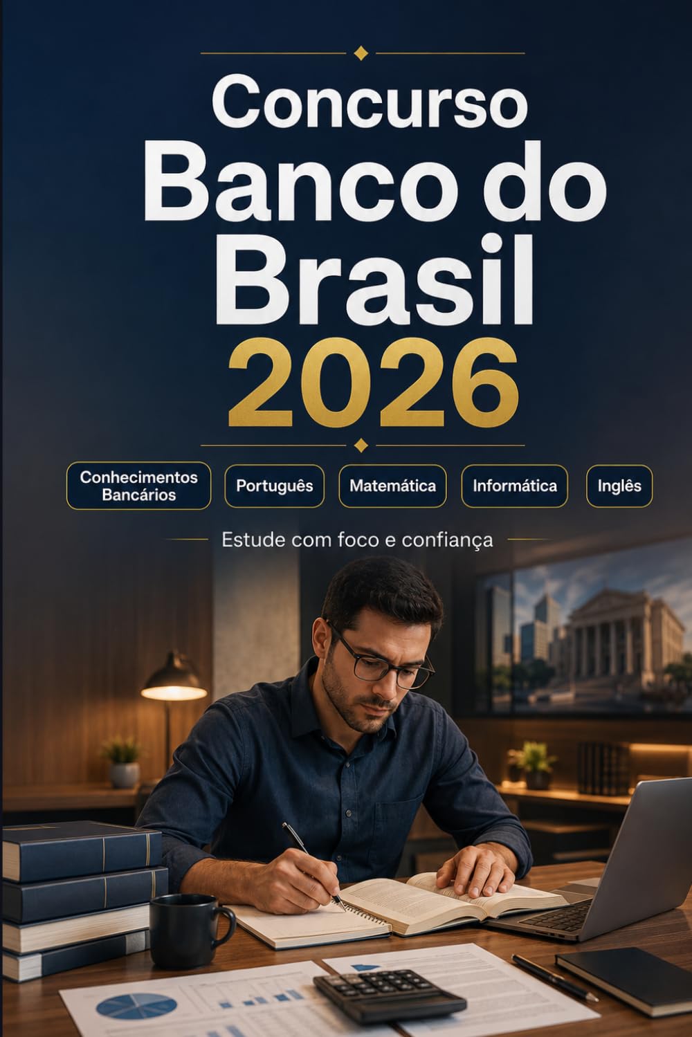 Concurso Banco do Brasil 2026: Preparação para Escriturário: conhecimentos bancários, vendas, atendimento, português, matemática, informática, inglês e questões comentadas