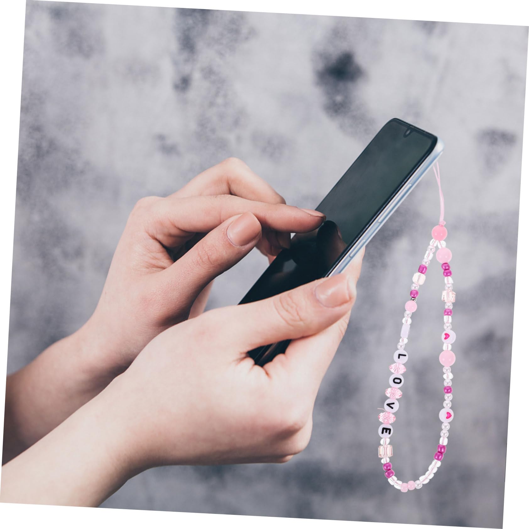 jojofuny Auto Cinghie Catena Carpale Cinturini Da Polso Per Cellulare Carta Custodia Del Telefono Ciclo Continuo In Piedi Chiave Titolare Presa Mano Pop Argilla Polimerica