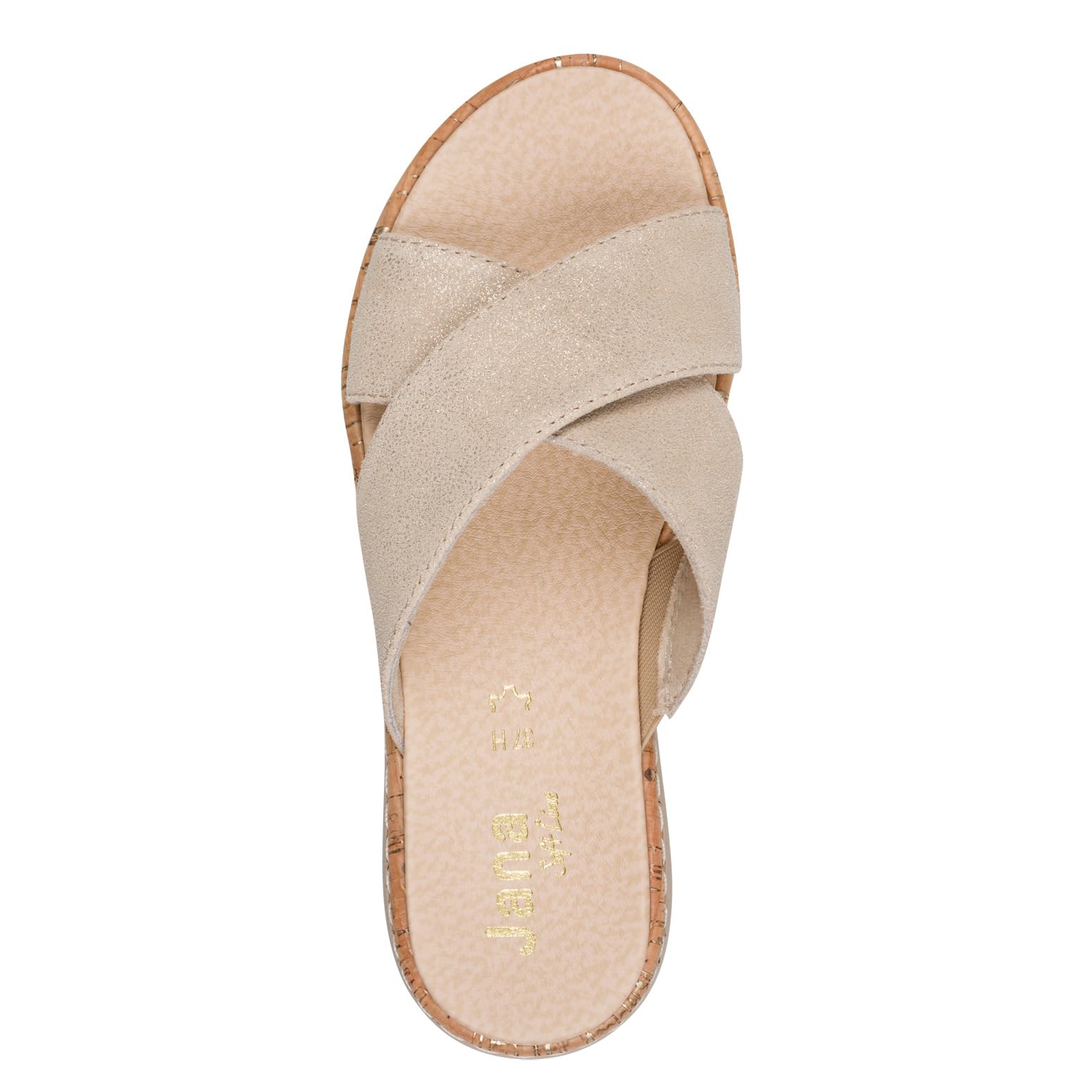 Jana Kobiety Jana Softline Leather Wedge/Plat Mule 8-27701-46Sandał płaski
