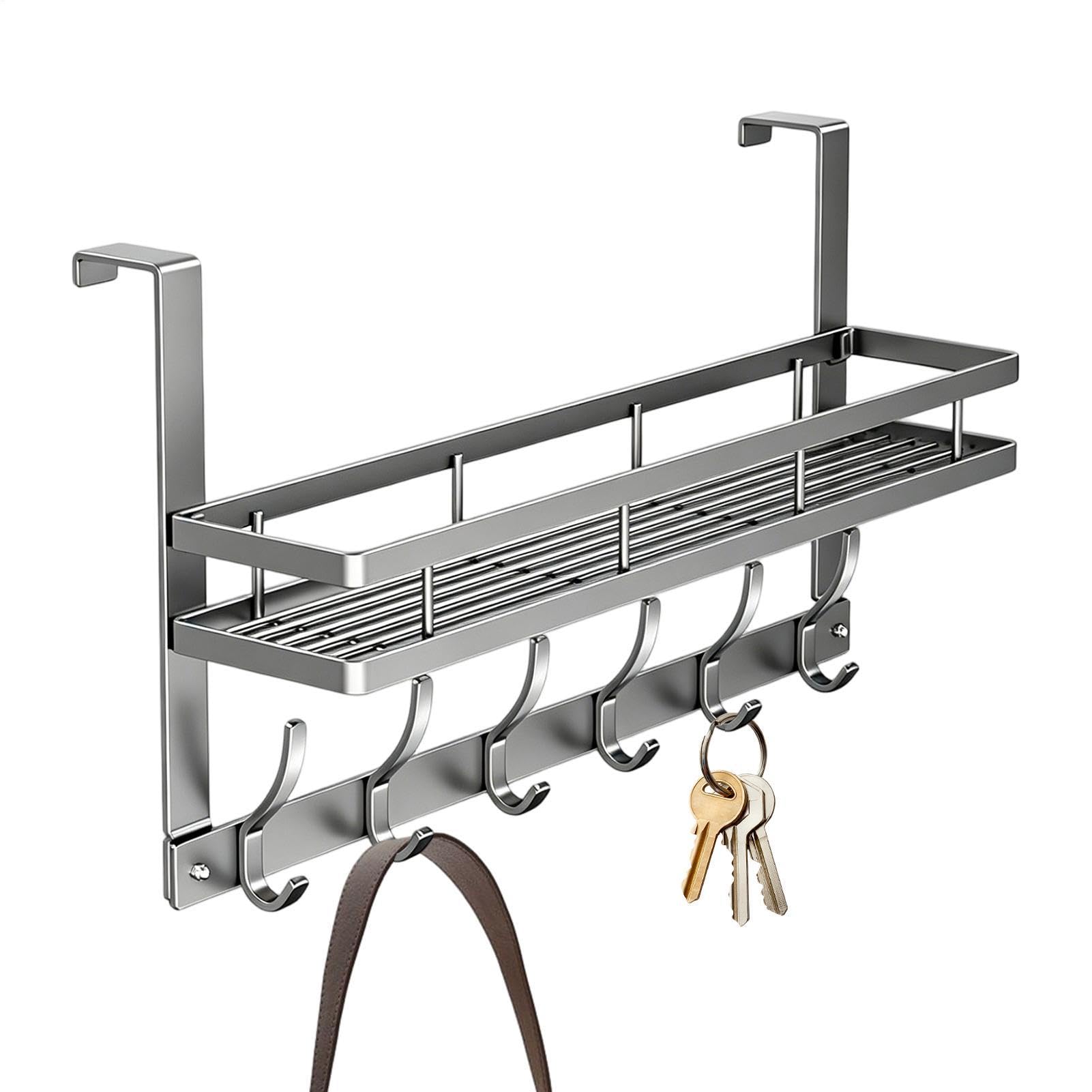 Support en acier au carbone robuste pour vêtements et sac à suspendre derrière la porte