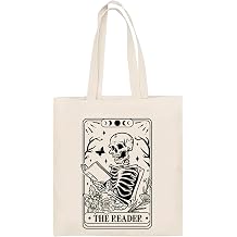 Onperpoe Book Lovers Gifts for Women Book Tote Bag Birthday Gifts for Book Lovers Bookish Gifts Reusable Grocery Bag with Inner Pocket Cute Tote Bag Aesthetic for Readers Teacher Student