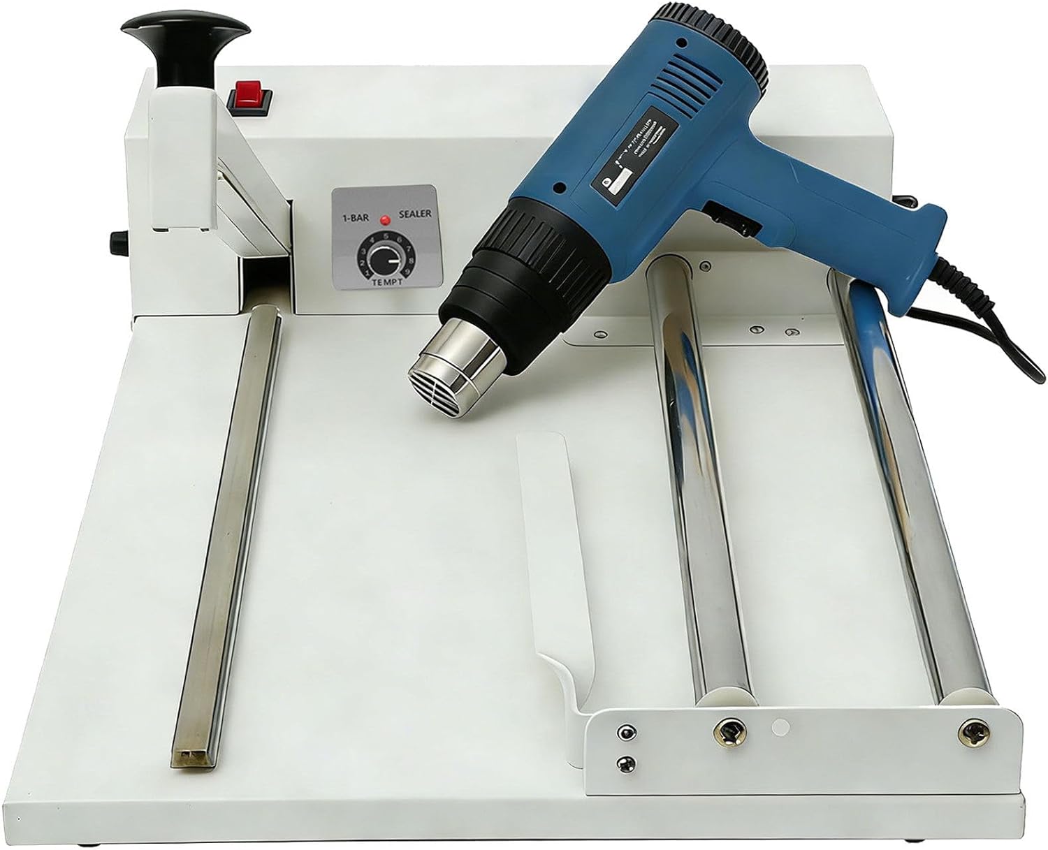 Shrink Wrapping Machine, Shrink Wrap Sealer Laminating Machine w/2000W Heat Gun, Heat Sealer Film Sealing Machine, 9 Levels Temperature Adjustmen SKA600