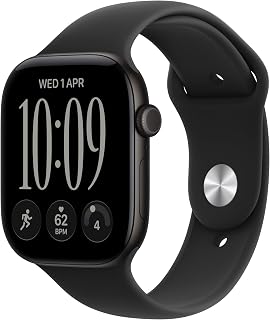 Apple Watch Series 12 GPS 46mm Black Aluminium Case with Black Sport Band - M/L
