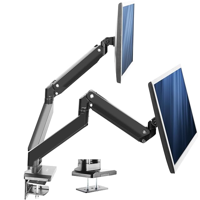 VIVO Premium Aluminum Heavy Duty Arms Fits 2 Ultrawide Monitors up to 38 inches Widescreen Dual Monitor Desk