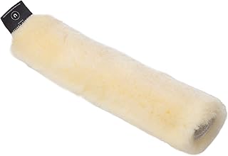 Housse pour muserolle de CHRIST en peau de mouton – Housse pour muserolle pour bride, licol et bridon en fourrure du mouton véritable, taille unique (32 cm), noir, brun, beige, anthracite