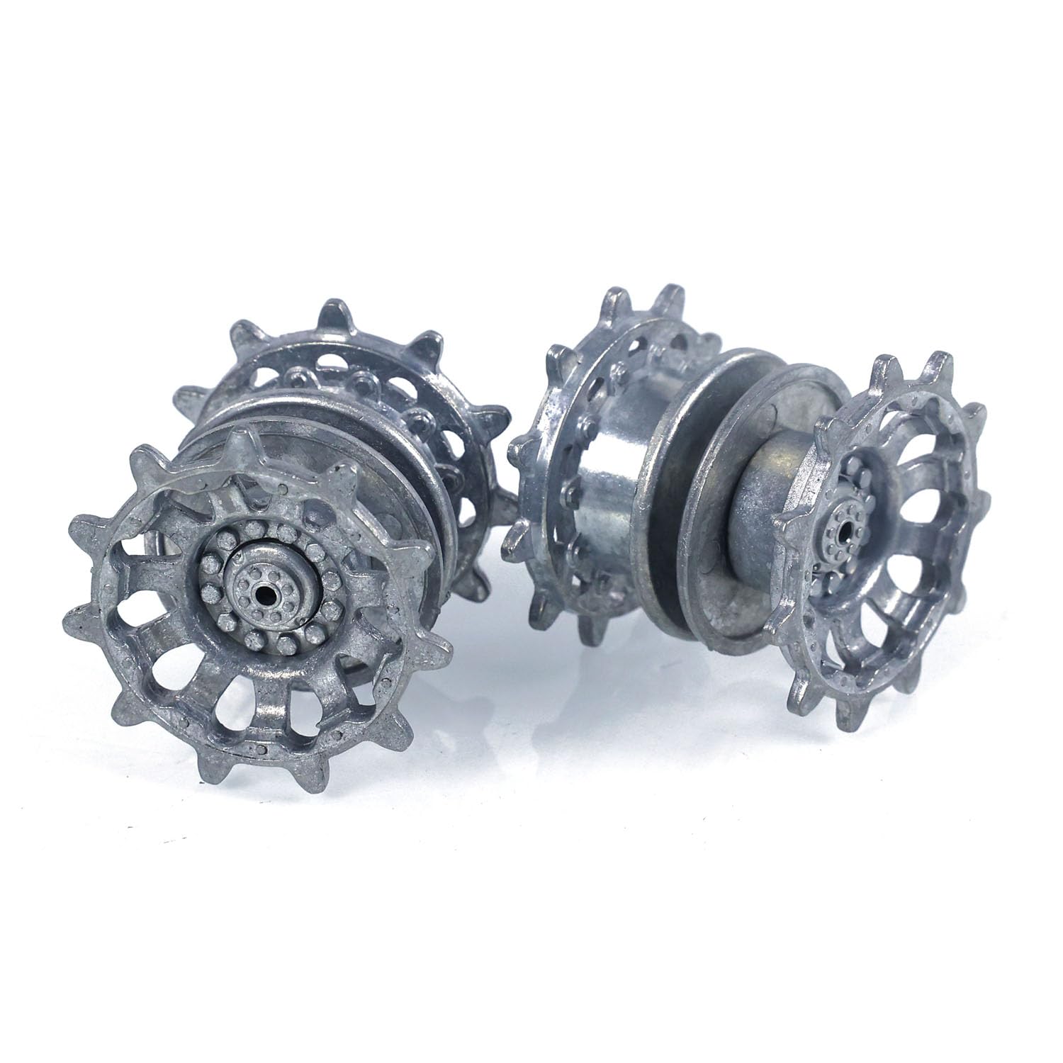 wheelfun Metal Sprockets Driving Wheels for 1/16 Heng Long RC Tank Challenger II 3908 Adult Hobby