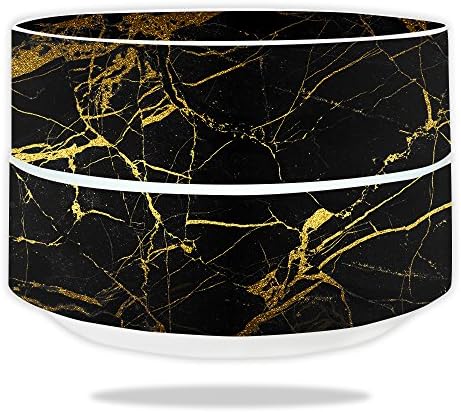 MightySkins Skin Compatible with Google WiFi wrap Cover Sticker Skins Black Gold Marble image 3