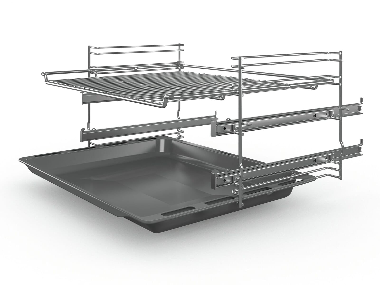 Bosch HKR39C220 Série 4 Cuisinière électrique, 60 cm de large, EcoClean Direct, aide au nettoyage, cuisson à air chaud 3D sur 3 niveaux, contrôle d'affichage LED, zone de cuisson extensible pour
