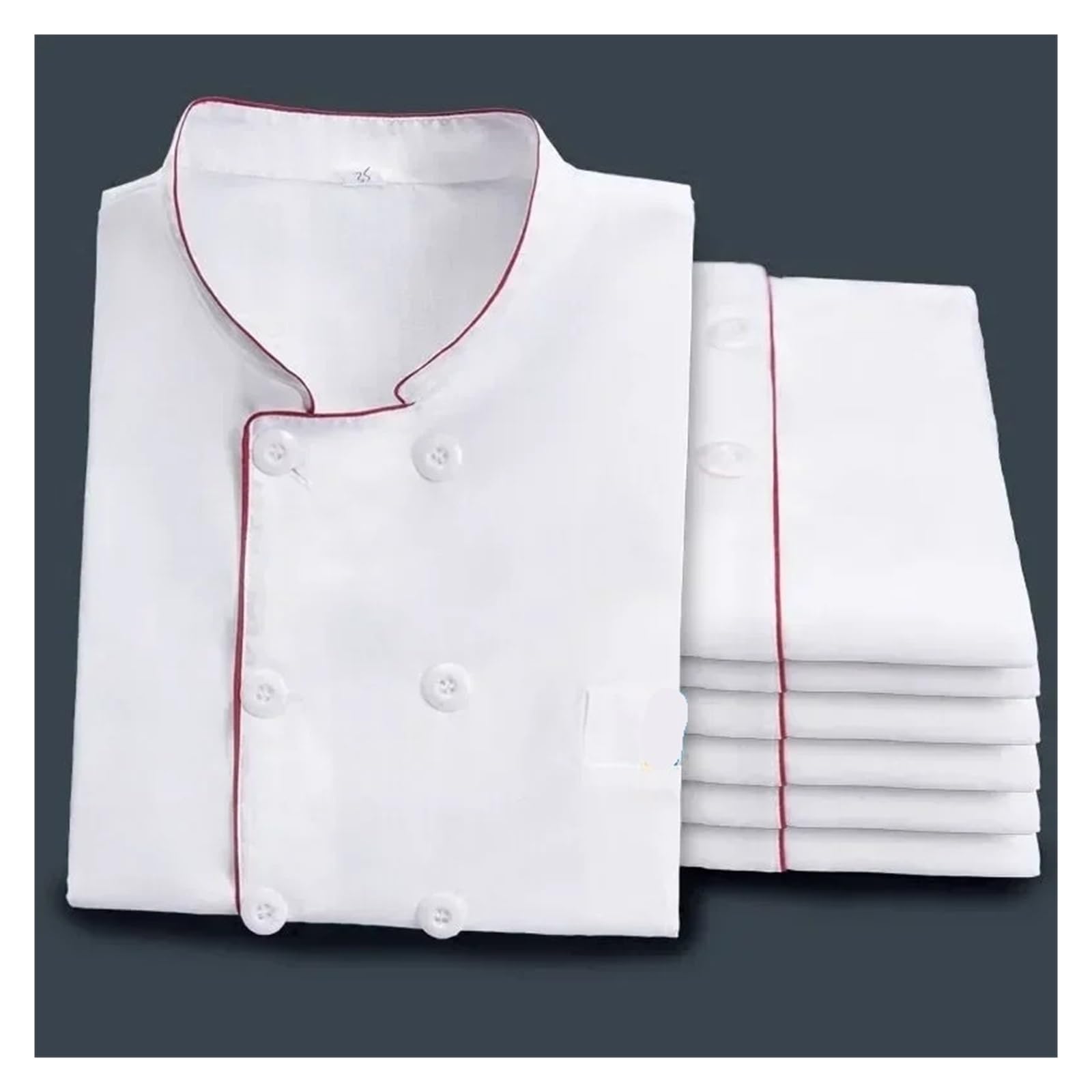 Chaquetilla Cocinero Hombre Ropa de Trabajo de Chef for Hombre, de Manga Larga, for Hotel, Restaurante, cafetería, Ropa de Trabajo de Manga Corta, Conjunto de Cocina