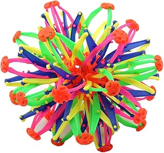 NNGT Magical Telescopic Ball Plastic Chlidren Toy Funny Colorful Telescopic Ball Multi Coloured Plastic Expanding Magical Ball Expand Ball Retractable Changeable