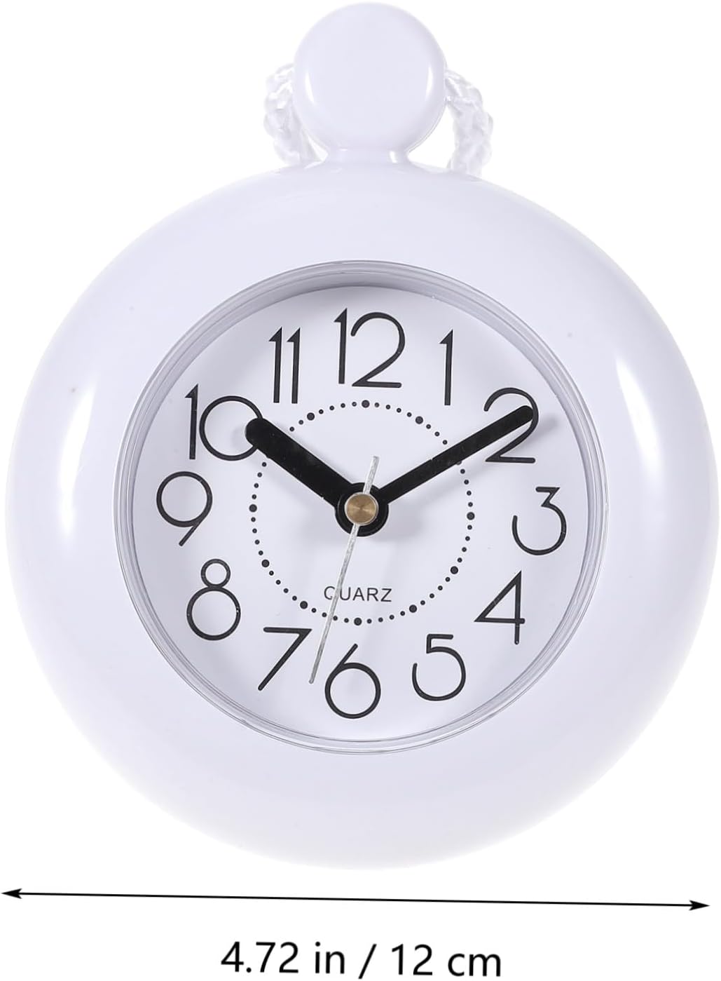 Bathroom Waterproof Wall Clock Mute Hanging Shower Clock for Bathroom Decor Without Battery
