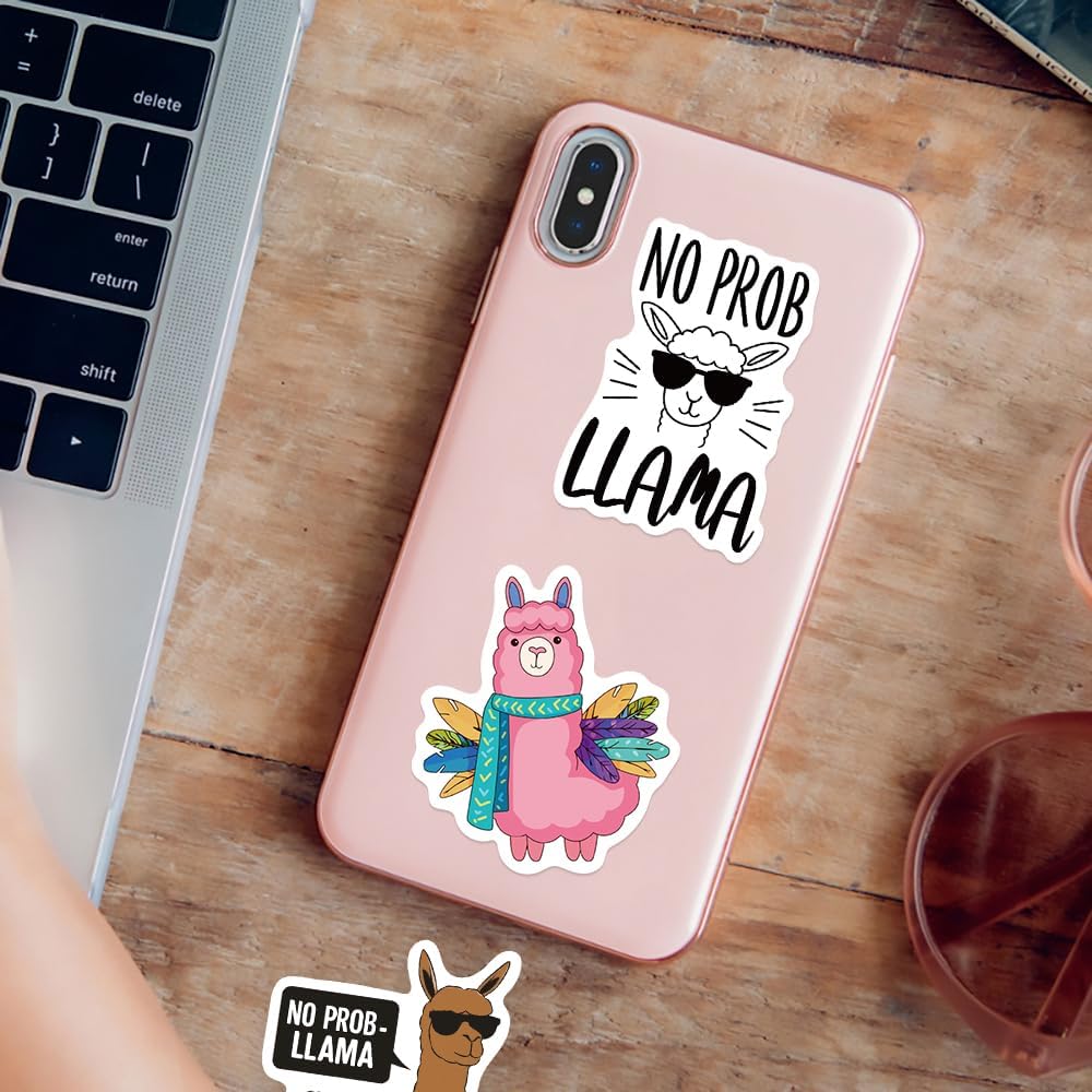 50PCS Cute Llama Alpaca Animal Stickers for Water Bottles Laptop Scrapbook image 3