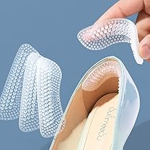 FLASHFOX Shoe Bite Protector 2 Pair Self-Adhesive Silicone Heel Grips Inserts for Loose Shoes | Anti-Slip Heel Pads & Liners | Shoe Snugs for Comfort & Heel Pain Relief for Men & Women – (Heel Liner)