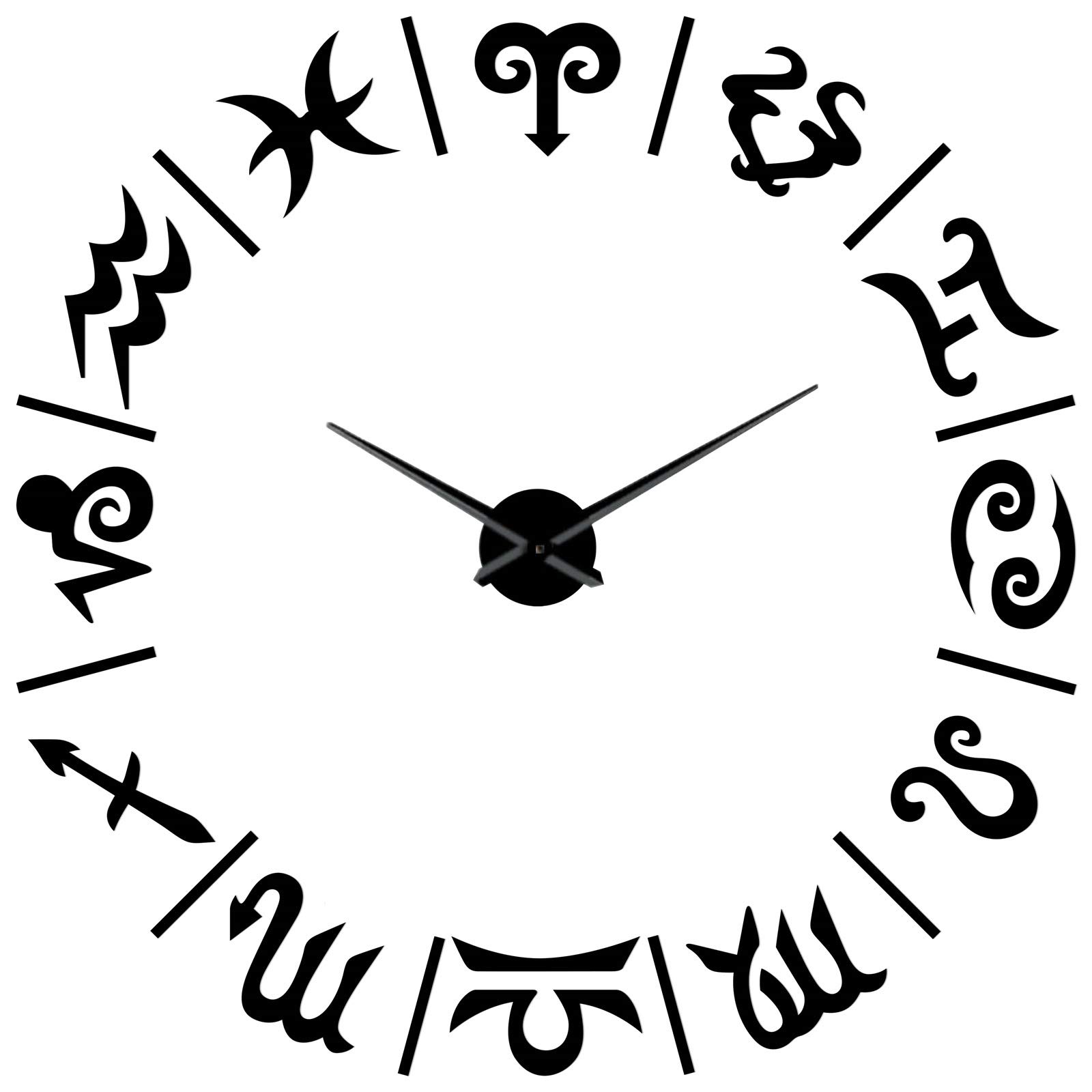 Grandes horloges murales Bricolage 70cm miroir muet pour un salon design et zen