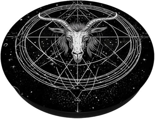 Miniatura 2 de Occult Witchy Celestial Baphomet PopSockets PopGrip intercambiables