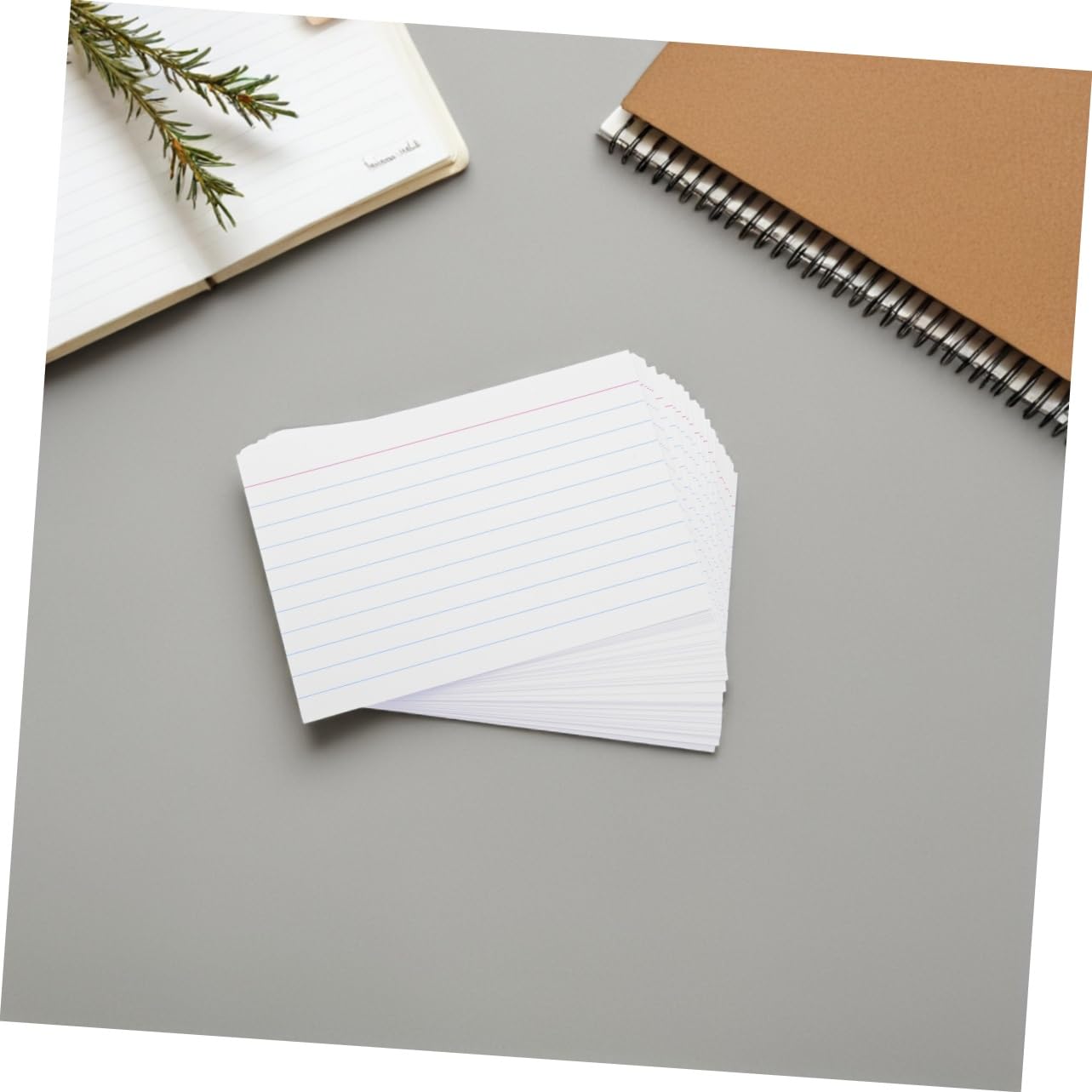 NUOBESTY Linierte Karteikarten und Glatter Schreibfläche mit Klaren Horizontalen Linien 200 aus Papier für Büro Schule und Abschlussfest Notizen
