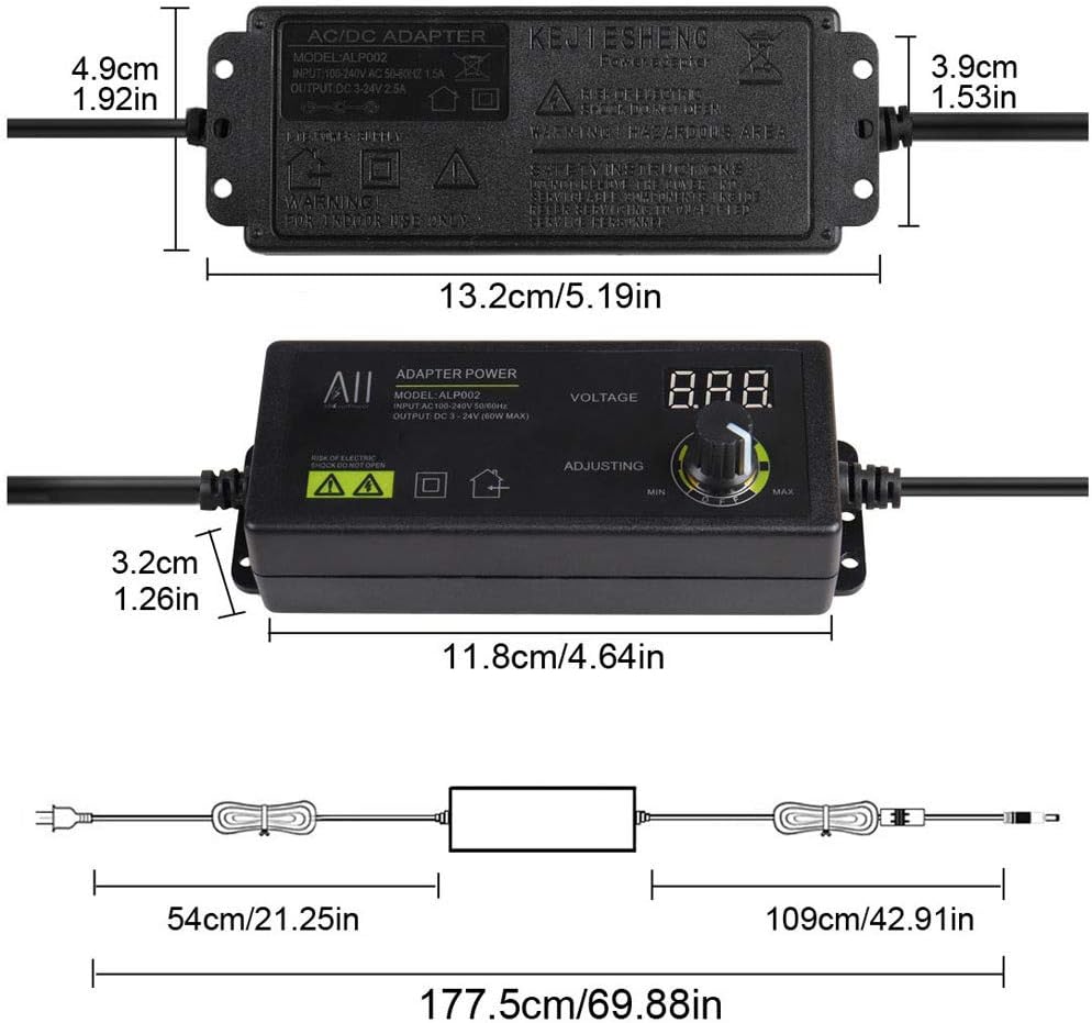 Get Special Price 3V - 24V 1.5A 36W Adjustable DC Power Supply Adapter Speed Control Volt Display with Variable 8 Plugs and 1 Polarity Reverse Cable Cord Get Cheap Price 3V - 24V 1.5A 36W Adjustable DC Power Supply Adapter Speed Control Volt Display with Variable 8 Plugs and 1 Polarity Reverse Cable Cord