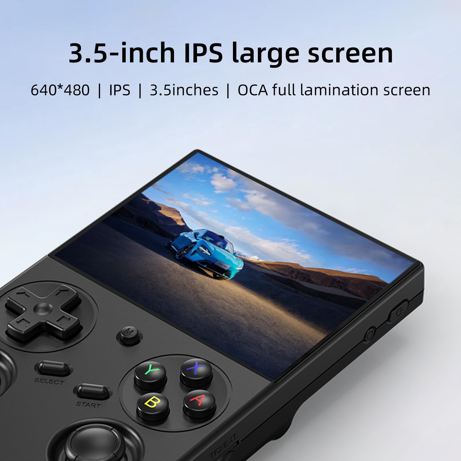 RG35XX Pro Retro-Handheld-Spielekonsole, RG 35XXPro unterstützt HDMI-TV-Ausgang, 5G, WLAN, Bluetooth 4.2, 8,9 cm IPS-Bildschirm, Linux-System, integrierte 64G-TF-Karte, 4353 Spiele (Schwarz-NWE)