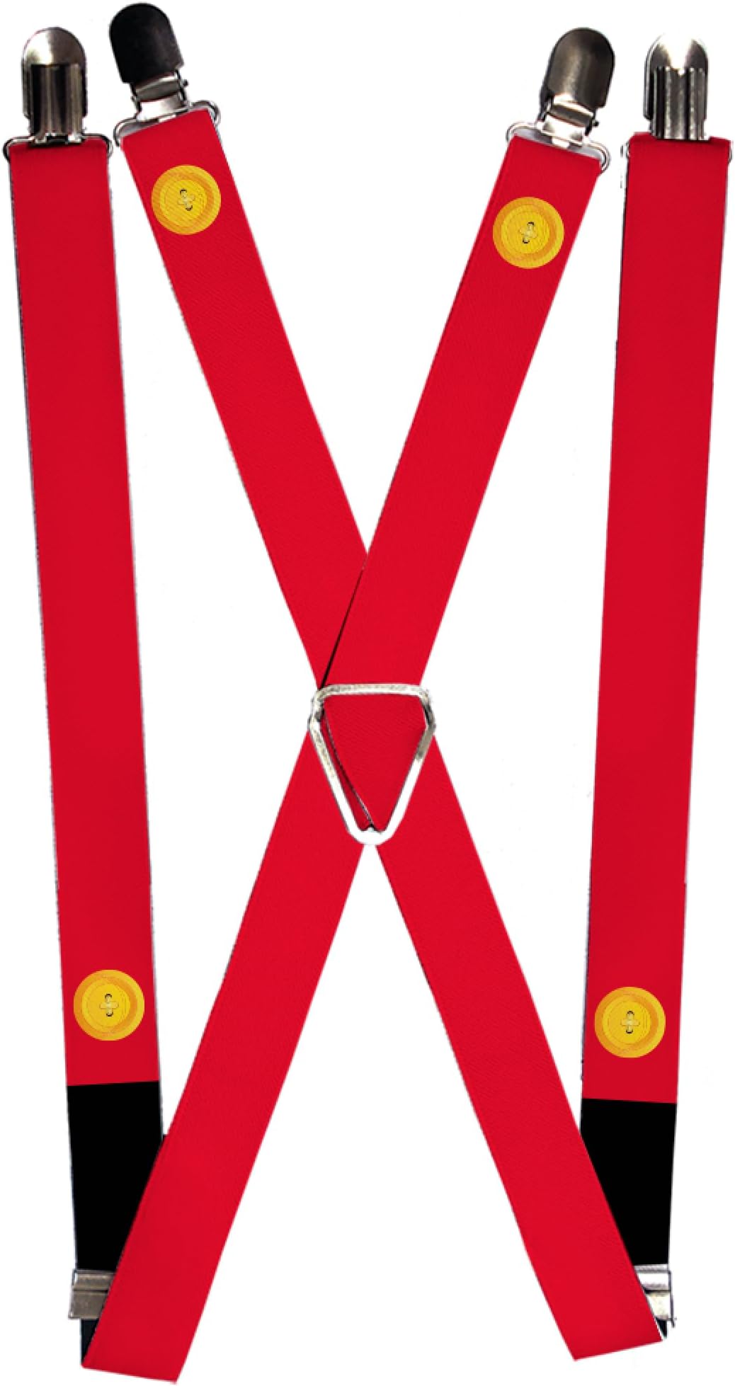 Disney Suspenders, Mickey Mouse Bounding Buttons Black Yellows