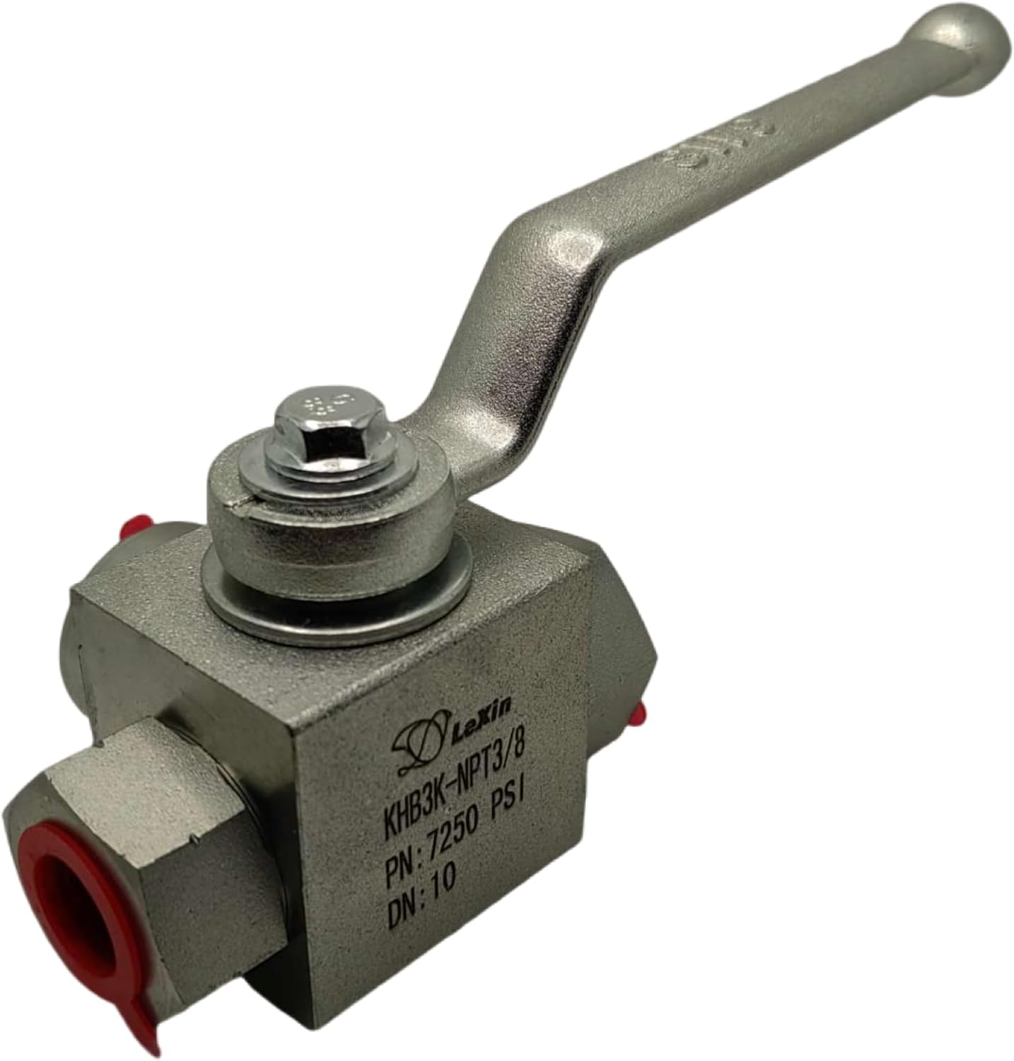 LX Hydraulic High Pressure 3 Way Ball Valve 3/8" NPT 7250 PSI (500 bar) Hydraulic Valve Shut-Off KHB3K Hydraulic Ball Valve