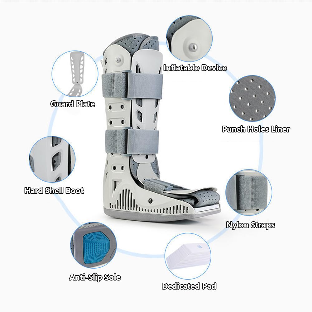 BUXTOM Soporte para andador/bota para caminar, Bota para fracturas Walker, Protección y curación, Lesiones, fracturas y esguinces de dedos de los pies, pies o tobillos,Short,S