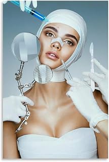 Anti Aging Beauty Poster Plastic Surgery Hospital Wall Decoration (1) Canvas Painting Wall Art Poster for Bedroom Living Room Decor 08x12inch(20x30cm)