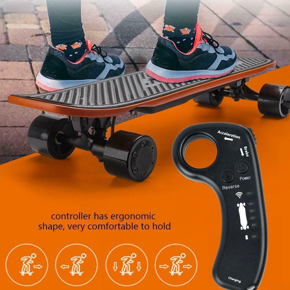 Longboard électrique à quatre roues avec télécommande pour skateboard électrique