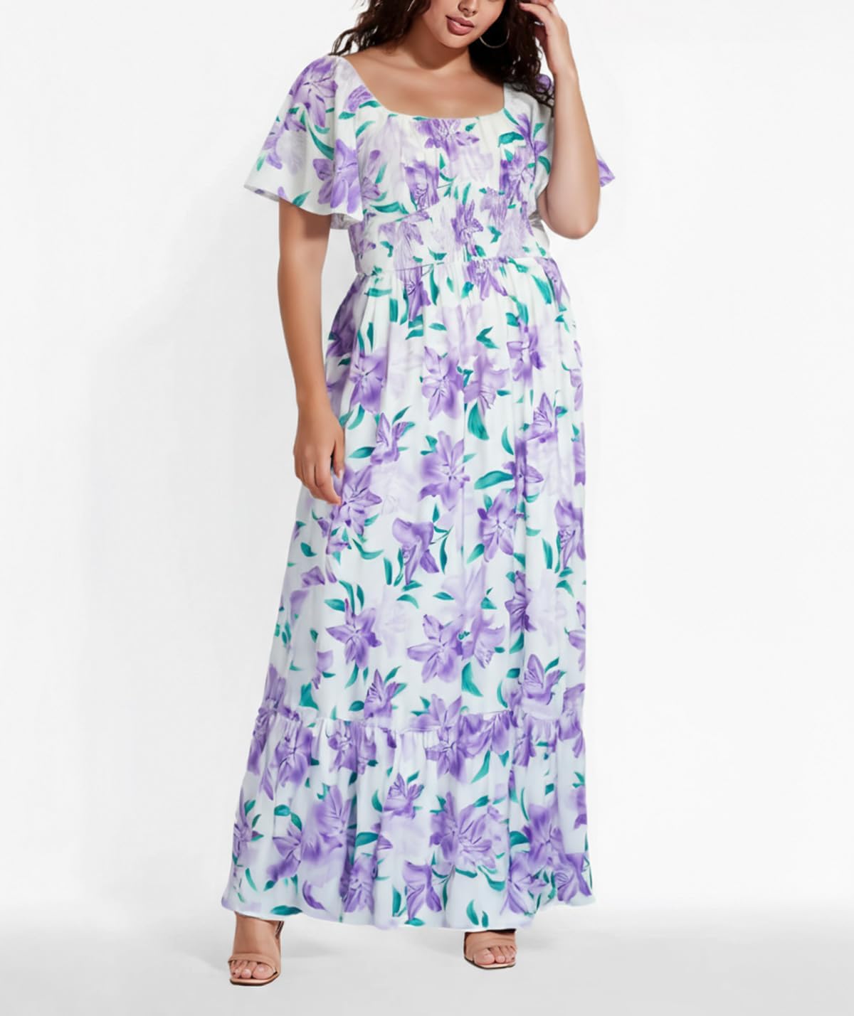 Mommy and Me Matching Dress Summer Floral Boho Beach Maxi Dresses with Pockets for Mother's Day