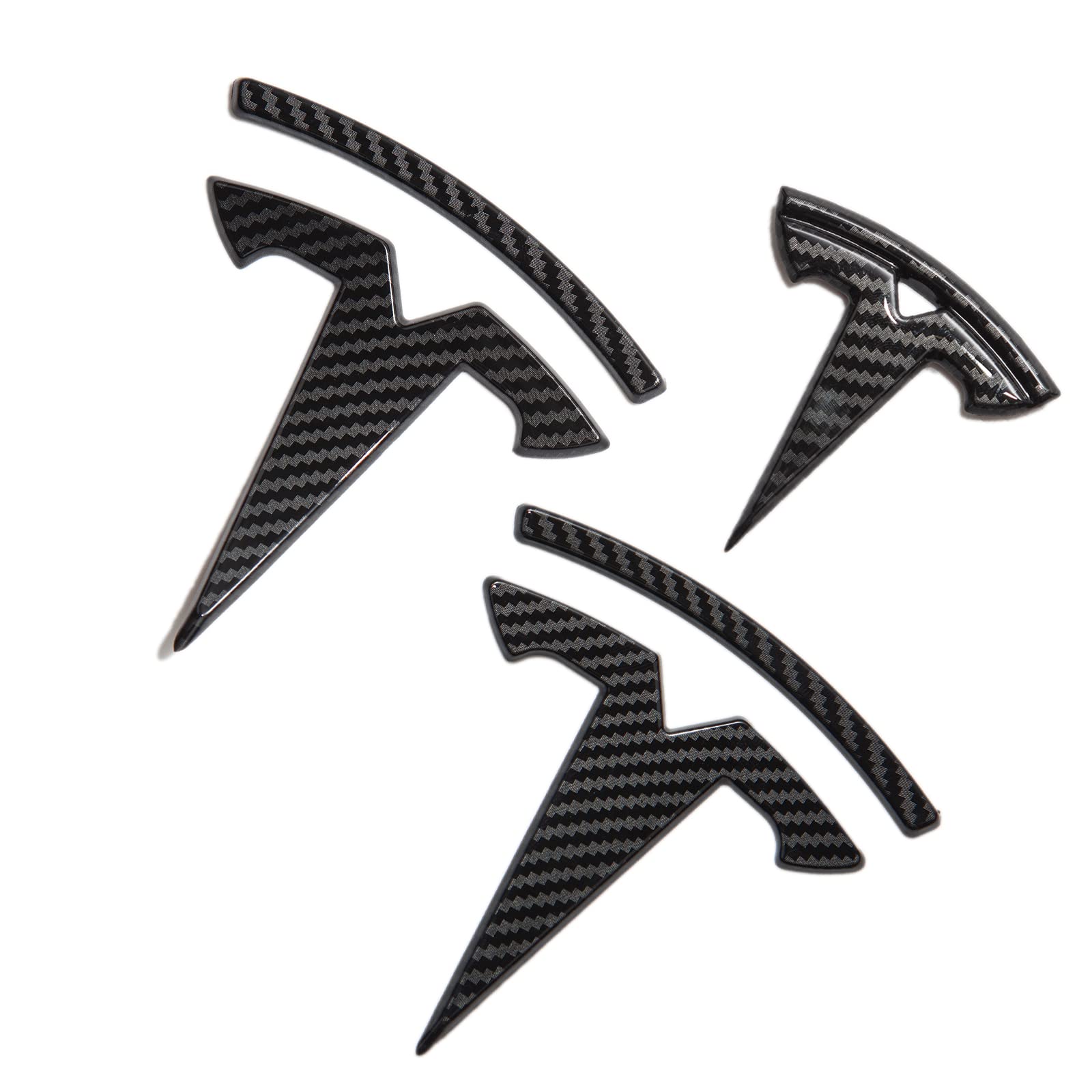 YHCDSEA for Model Y Front Trunk/Rear Trunk Emblem Sticker Cover Badge Decals fit for Tesla Model Y Accessories (White)