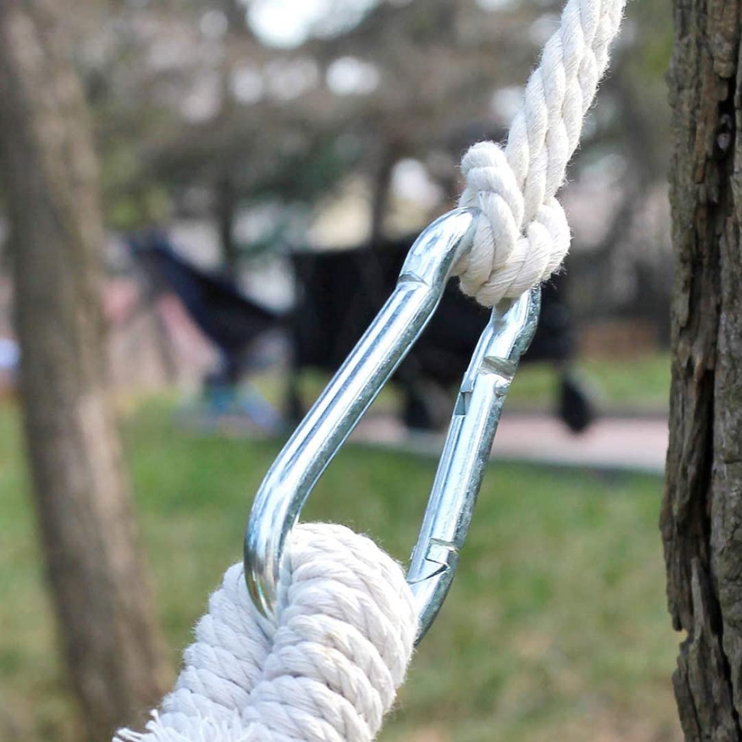 Correas para Columpio de árbol Hamaca 2 Piezas Cuerda para Colgar de algodón 157.48 Pulgadas Ganchos para Columpio Ajustables Correa Accesorios de jardín Correas para Hamaca Cuerda para Columpio de ár