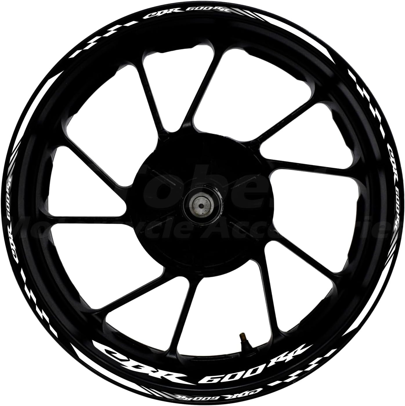 CBR 17 inch Wheel Rim Stickers Decals Tape Compatible with CBR600RR 2003-2025 F5 Motorcycle Reflective Rim Tapes Sticker Stripe (White)