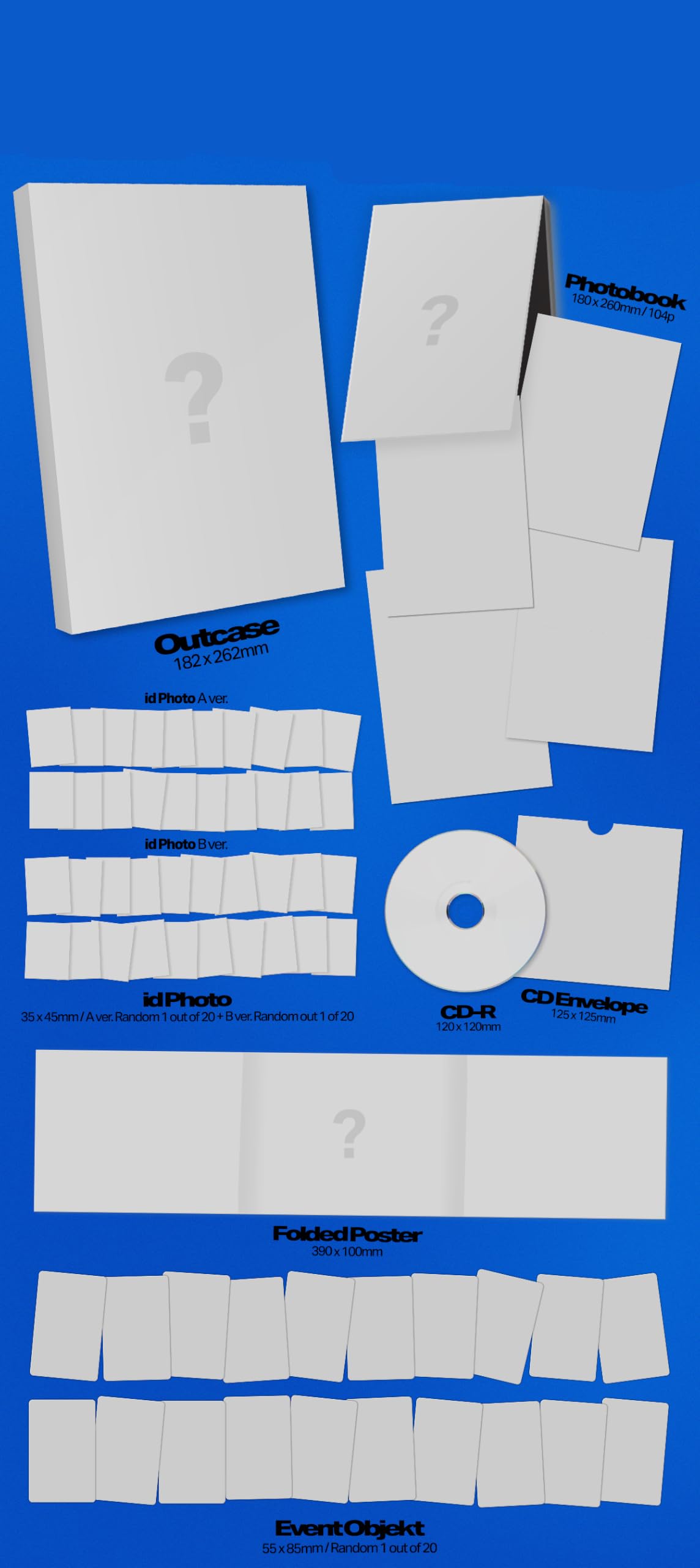 Set completo: 2 album standard + 1 album Wappen + 1 album musicale Objekt) idntt itsnotover 3 ° mini album con tracciamento