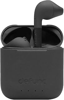 DEFUNC True GO Slim Bluetooth 5.0 Wireless Earbuds with Wireless Charging Case IPX4 Waterproof TWS Stereo Headphones in Ear Built in Mic USB-C Charging 22 Hour Battery Life (Black)