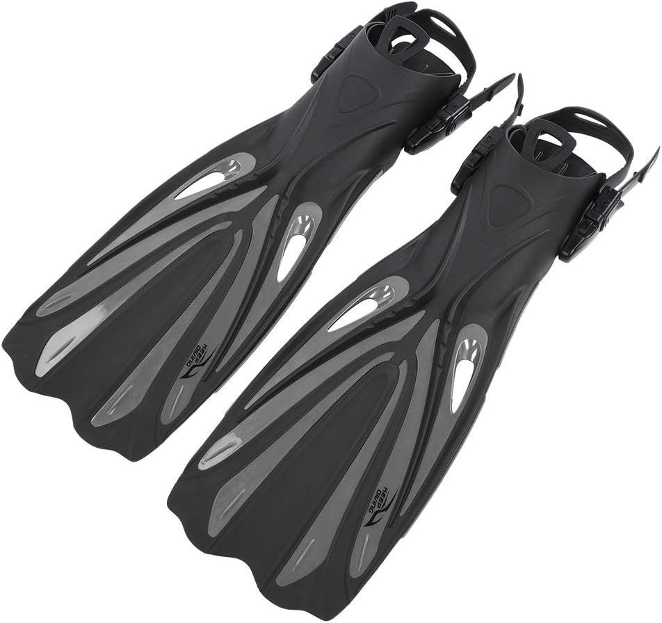 GOTOTOP Swim Fins, Adjustable Scuba Snorkeling Foot Flippers with Anti Skid Pattern and Quick Drainage, for Swimming Training and Sea Adventure