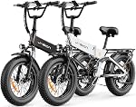Jasion X-Hunter Electric Bike for Adults,1400W Peak Folding Ebike,20''*4 Fat Tire Foldable Ebike,30MPH 70+Miles 48V 13AH Removable Battery,Full Suspension System Design,7-Speed Bicycles