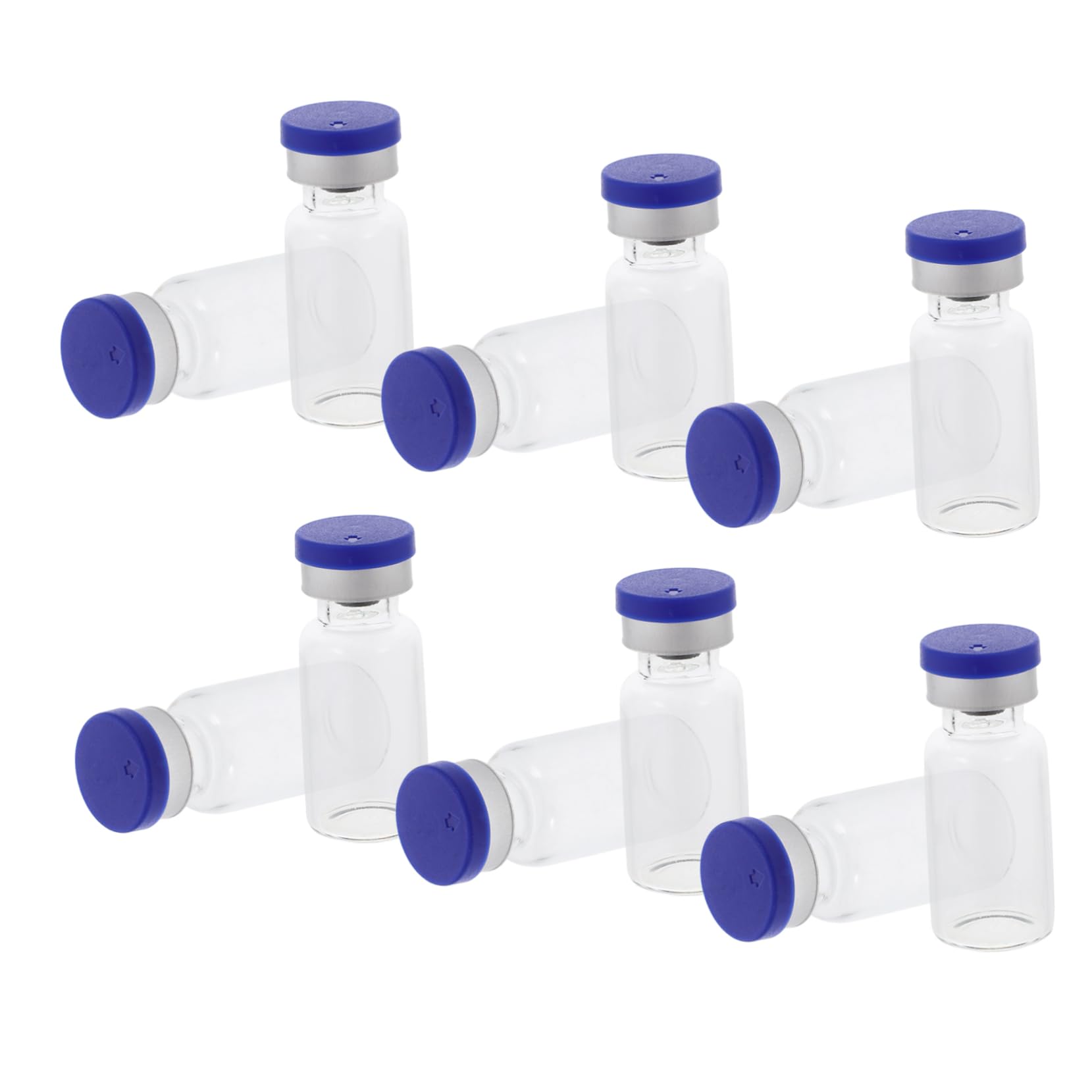 CIYODO 12pcs Vials Refillable Vial Bottle Sealed Sample Vial Test Tubes with Self-Locking Caps Leak-Proof Vial Sample Jar Pot Liquid Sampling Vial Essential Oil Vial Small Glass Bottles